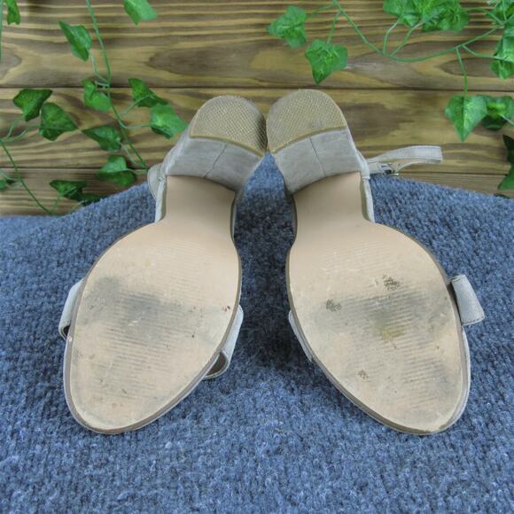 Steve Madden Women Carrson Open Toe Beige Leather Pump 6 Medium Gently Used 2025 - Picture 6 of 7